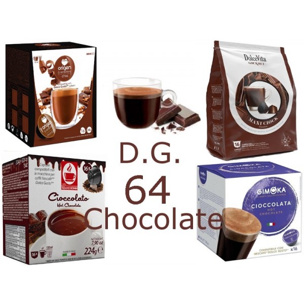 Capsulas Compatibles Dolce Gusto®* Origen Sensations Chocolate 64