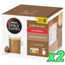 Pack Magnum 2 Cafe con Leche DESCAFEINADO x 30 cápsulas Dolce Gusto