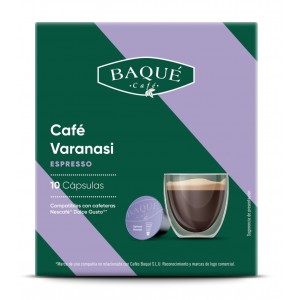 Café Baqué Varanasi 10 cápsulas compatibles Dolce Gusto